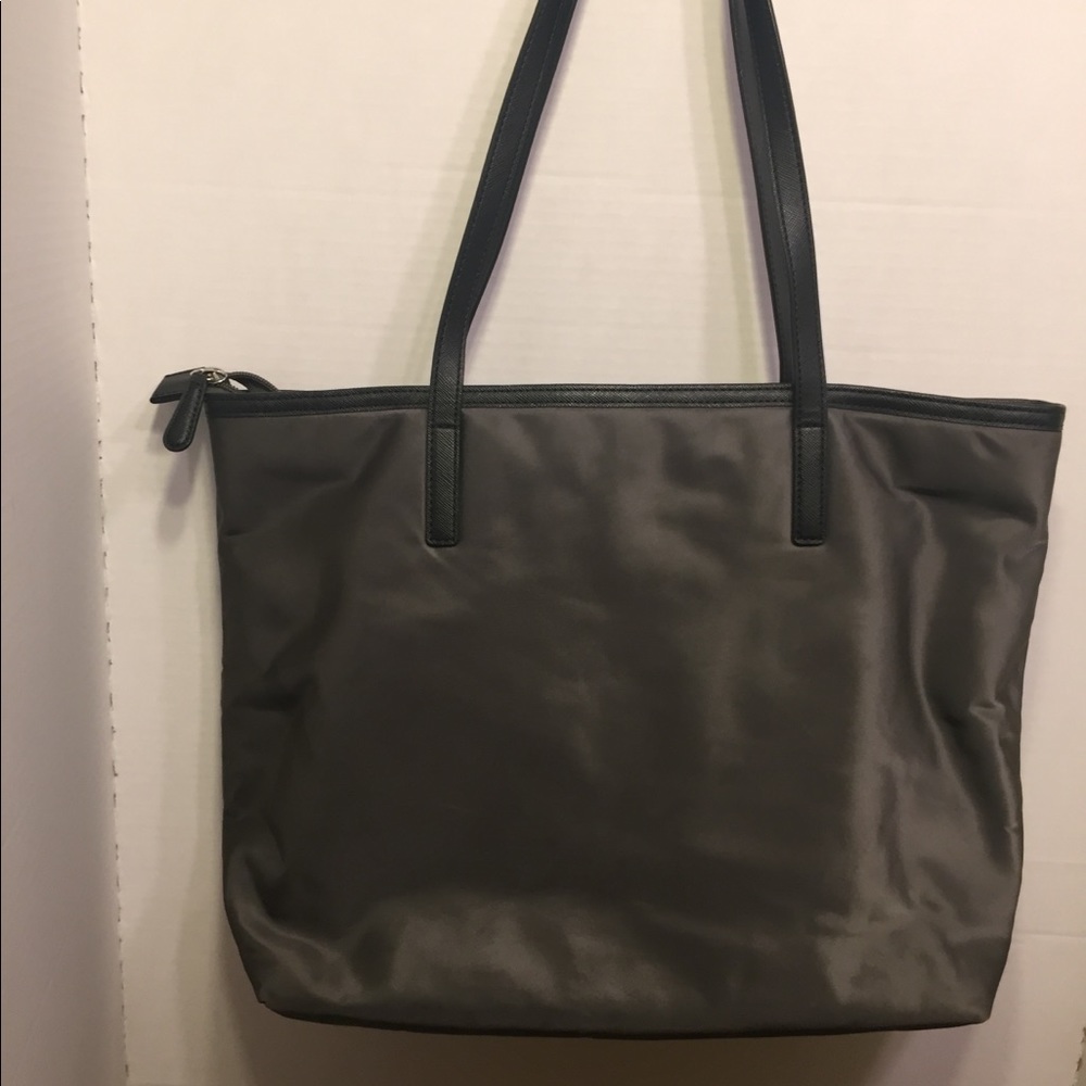 Michael Michael Kors Montauk Nylon / Leather Black & Gray Briefcase - Picture 2 of 7